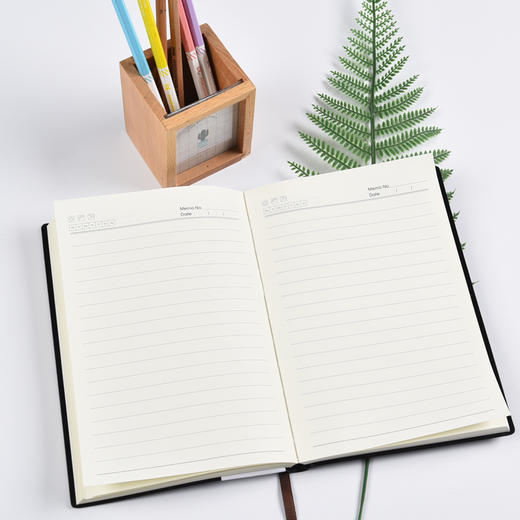 递乐 A6随身手账本/笔记本文具/记事本/会议记录本子商务办公用品136页 4314-A6黑色 商品图1