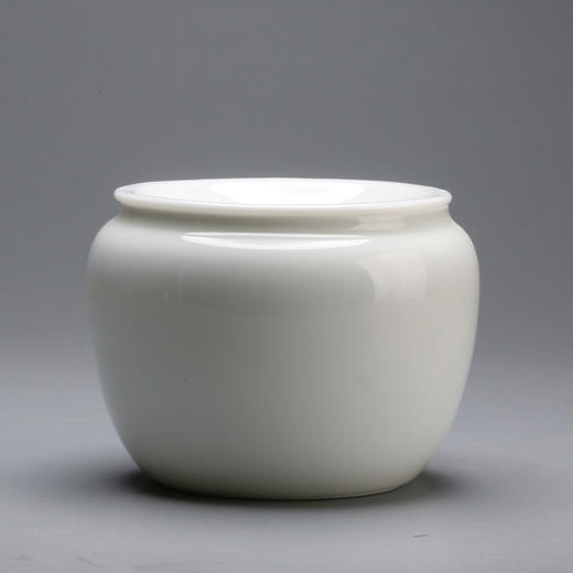 白瓷茶洗大水盂（瓷盖） 商品图0