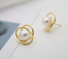 Pearl moments 三瓣花 天然淡水珍珠耳钉 商品缩略图1
