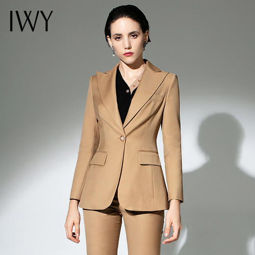 IWY/职业套装焦糖色气质时尚西装193028C1+P3 商品图7