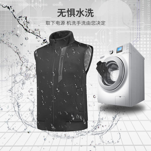 发热马甲160码（100斤左右）丢掉厚重外套！雪狼空焰冬季USB充电加热智能发热背心 全身保暖马甲 商品图1