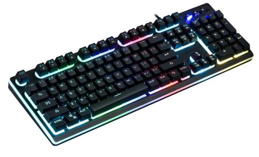 【机械键盘】P010小语种假轴键盘手感RGB流光跑电竞半机械键盘 商品图0