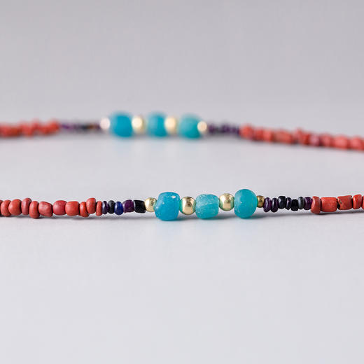 琉璃棒+五彩琉璃珠锁骨链 商品图3