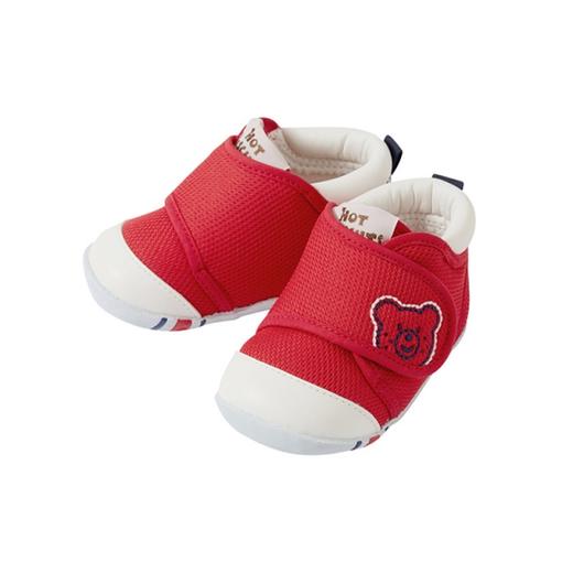 【一般贸易】Mikihouse Hotbiscuis经典一段婴儿学步鞋 红*白 商品图0