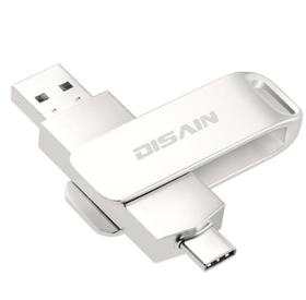 【数码办公】-金属type-c手机u盘 旋转双接口U盘