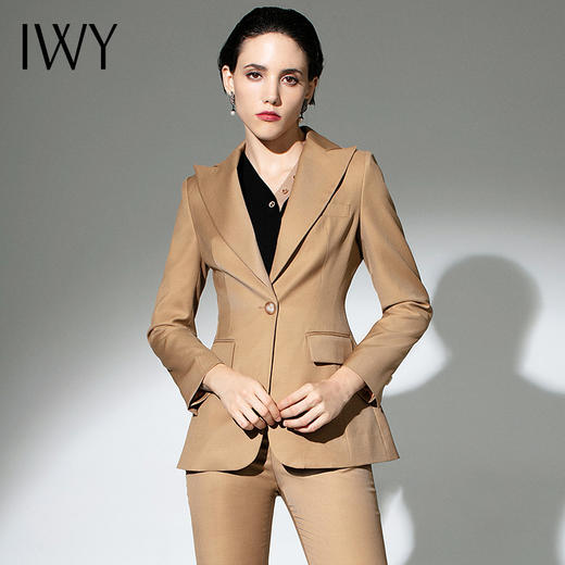 IWY/职业套装焦糖色气质时尚西装193028C1+P3 商品图5