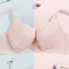 奶糖派大罩杯告白2玫瑰烟白色薄款透气上托侧收女大码大胸内衣圆盘半球木瓜 商品缩略图0
