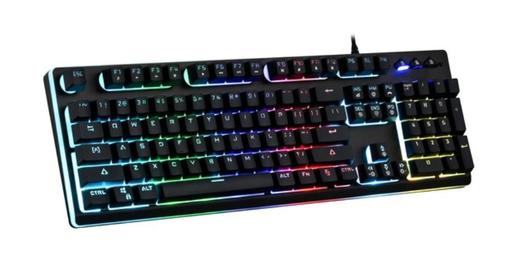 【机械键盘】P010小语种假轴键盘手感RGB流光跑电竞半机械键盘 商品图3