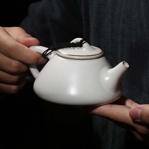 汝窑功夫茶具套装.石斛茶壶10头套装（天青） 商品图2