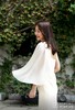 AtelierMissLu / Sinead-白色单肩风琴褶飘带连身裙 商品缩略图3