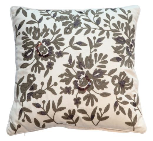 NS家居 ns furniture 进口软包布艺手工刺绣抱枕NSPL-NSM6991A-45*45 商品图0