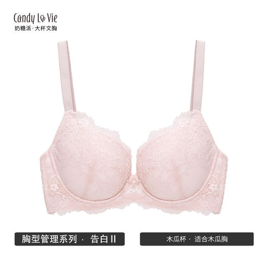 【已下架详情页跳转新链】奶糖派半球杯适合3-4型薄棉夹碗 大罩杯文胸 大码内衣 商品图3