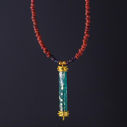 琉璃棒+五彩琉璃珠锁骨链 商品图1