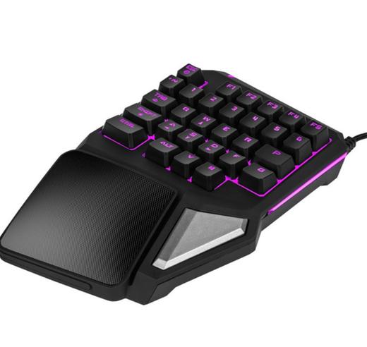 【机械键盘】DeLUX/多彩 T9Pro单手机械手感游戏键盘 发光电脑键盘USB手机键盘 商品图1