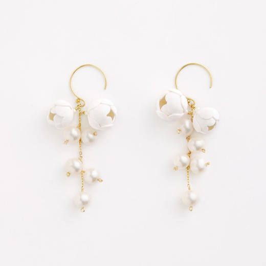 北京仓｜Selieu-Fuwari-White 耳环［日本设计师］ 商品图1