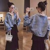 牛仔外套女春装新款复古牛仔衣女学生短款宽松夹克上衣潮 商品缩略图4
