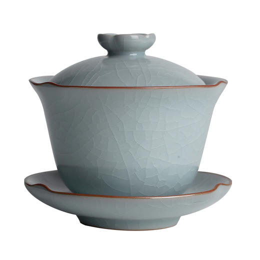 汝窑盖碗.莲花盖碗（天青） 商品图0