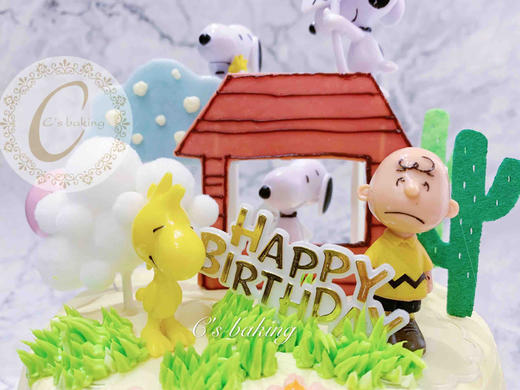 史努比 欢乐小红屋 场景  忌廉蛋糕（默认自提，收费配送请联系客服） 商品图1