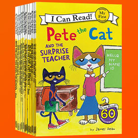 I Can Read My first Pete the Cat 皮特猫12册 英文原版 幼儿故事书绘本 英文版英语书