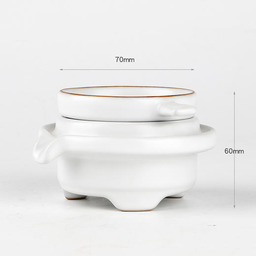 汝窑茶漏茶滤.甜白釉 商品图1