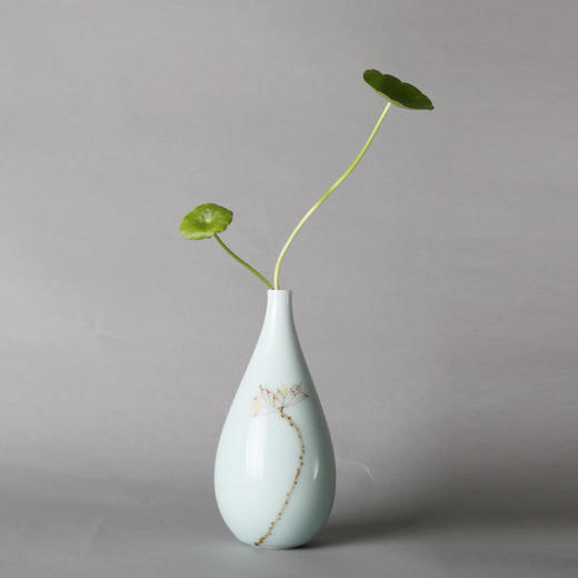 手绘陶瓷小花瓶（观莲曲） 商品图0