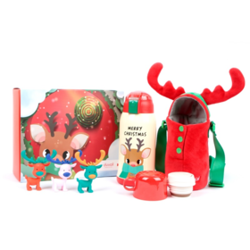 麋鹿双盖保温杯550ml 礼盒款