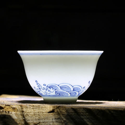 景德镇陶瓷功夫茶具.海水纹主人杯 商品图2