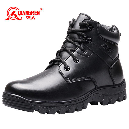 强人3515军靴男冬季牛皮保暖马丁靴雪地防寒短靴棉鞋加厚羊毛靴子 DJC6-X7582 商品图1