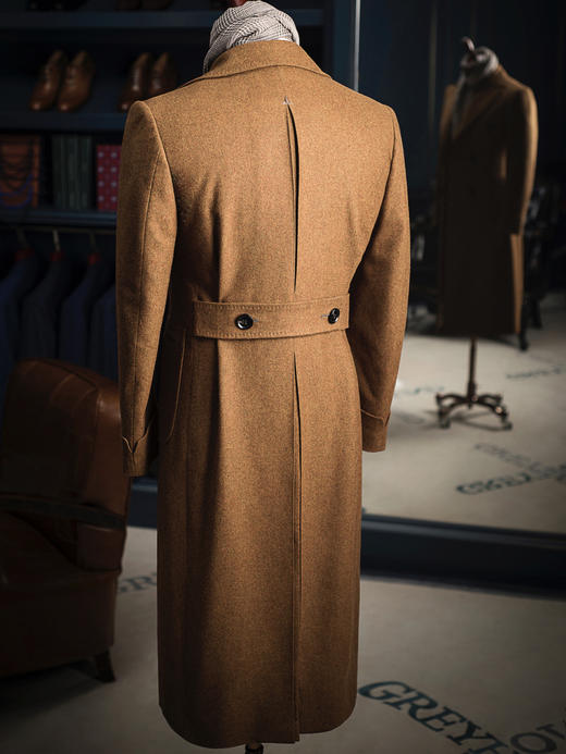 Hardy Minnis Flannel 英式法兰绒焦糖色马球大衣 商品图2