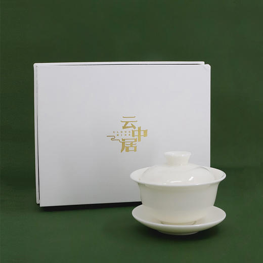 云中居· 羊脂白玉陶瓷盖碗 商品图1