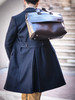Stylbiella 羊绒羊毛蓝色宽人字纹马球大衣 商品缩略图5