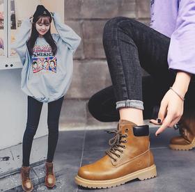 【服饰鞋包】*秋冬季女士马丁靴女英伦风短靴韩版潮流皮革透气女鞋子