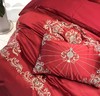 【婚庆套件】。古典欧美风500T锦缎刺绣大红色结婚床品套件 商品缩略图3