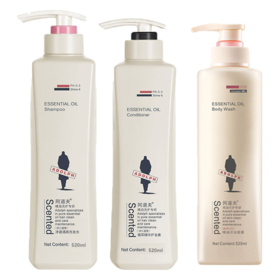 阿道夫520ml 洗发乳液+520ml精萃修护护发乳液+520ml青春记忆沐浴露 (洗发水四种香型可选）