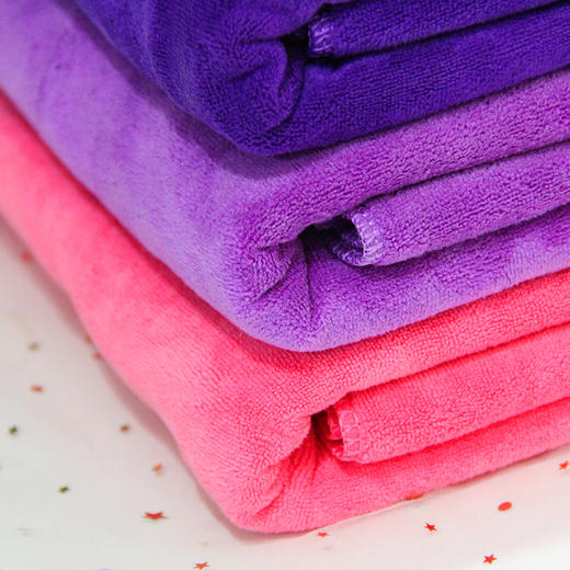 开洞浴巾190*80白色中紫深紫粉色，大毛巾 商品图2