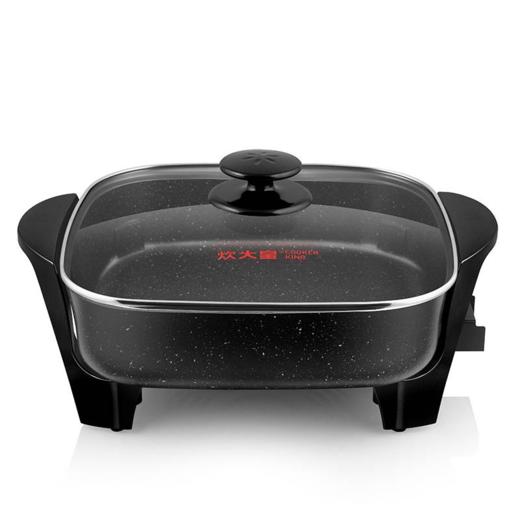 炊大皇麦饭石多功能电热锅火锅锅具K30电煎锅不粘锅韩式电炒锅电器烧烤锅 商品图1