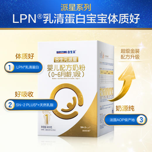 合生元 派星奶粉 900克 商品图0