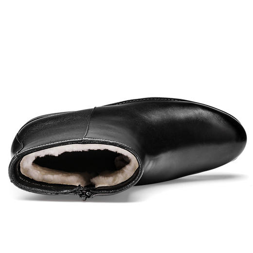 强人靴子男英伦高帮男鞋头层牛皮马丁靴羊毛保暖短靴 DCF-07AM 商品图8