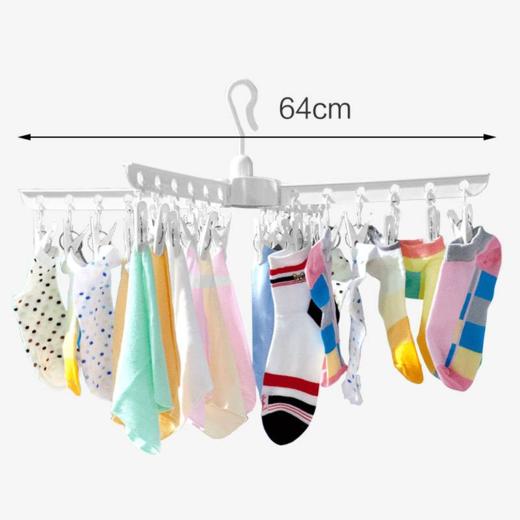 宝优妮 婴儿晾衣架内衣夹防风多夹子晾袜子架儿童晒衣架DQ-1002 商品图3