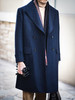 Stylbiella 羊绒羊毛蓝色宽人字纹马球大衣 商品缩略图4