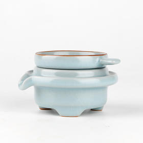 汝窑茶漏茶滤.粉青釉