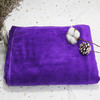 开洞浴巾190*80白色中紫深紫粉色，大毛巾 商品缩略图5