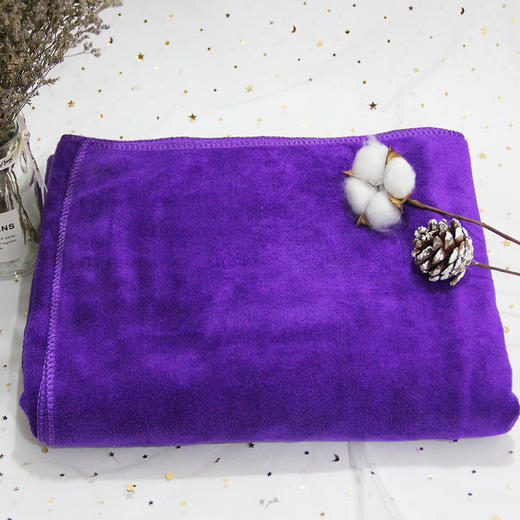 开洞浴巾190*80白色中紫深紫粉色，大毛巾 商品图5