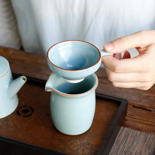 汝窑茶漏茶滤.粉青釉 商品图3