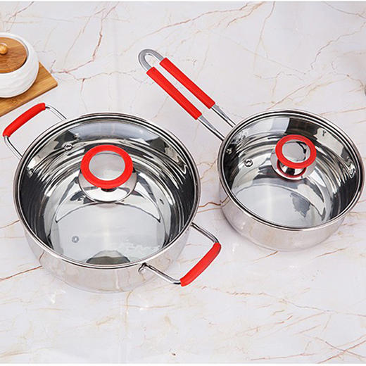 火象不锈钢二件套锅具  奶锅+汤锅 商品图2