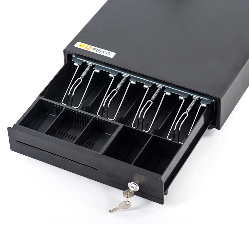 【cps专用】美团收银适配【黑色小钱箱】餐饮奶茶店收银钱箱钱柜钱