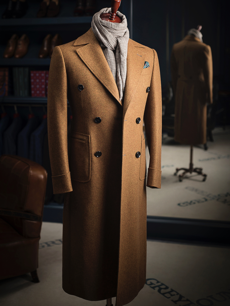 Hardy Minnis Flannel 英式法兰绒焦糖色马球大衣