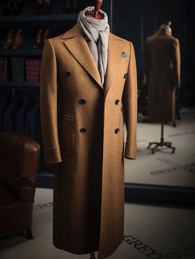 Hardy Minnis Flannel 英式法兰绒焦糖色马球大衣