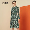 EITIE爱特爱女装秋新品时尚斜条纹显瘦通勤收腰衬衫连衣裙6007721 商品缩略图0