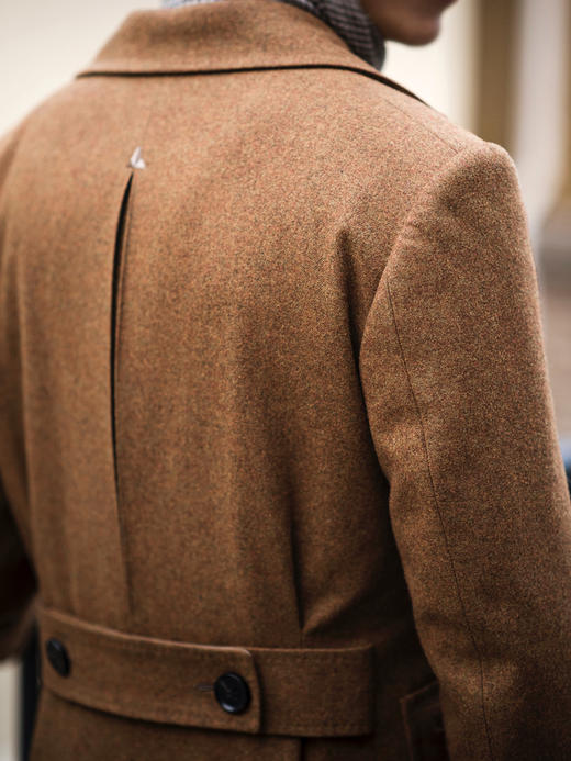 Hardy Minnis Flannel 英式法兰绒焦糖色马球大衣 商品图7